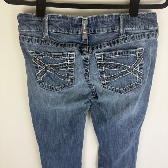 Ariat Womens Mid Rise Boot Five-Pocket Styling USA Medium Wash Denim Jeans 29L - Picture 5 of 9